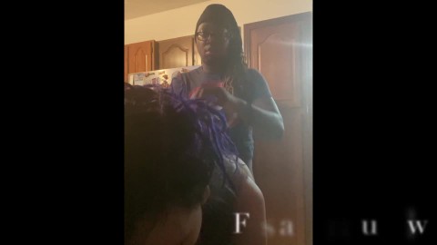 Beautiful latina dreadhead gets bent over kitchen counter and gets her brains fucked out