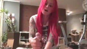 redhead girl amateur handjob orgasm