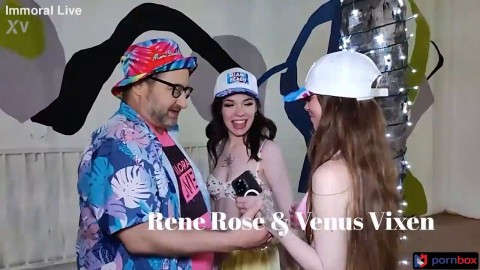 Renee Rose & Venus Vixen sorority college cuties deep creampie threesome