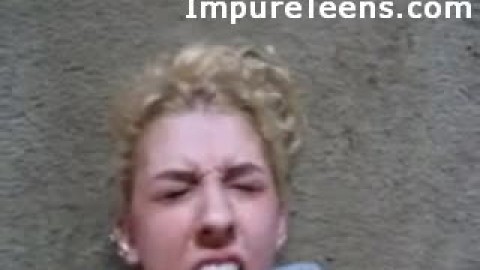 Blonde teen cumshot compilation