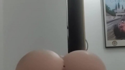 Big dick testing out his new toy