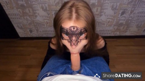 deep blowjob of a beautiful model brings me to orgasm