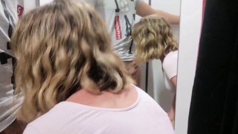 Our First Sex Video In A Fitting Room (Risky Blowjob)