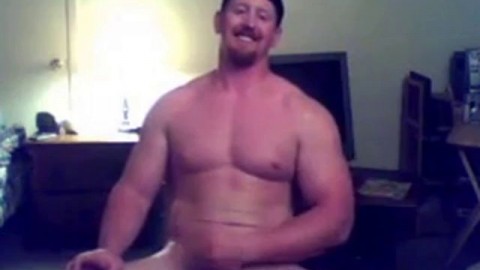 Str8 Ginger Muscle Stud Jerks Off & Cums ( Webcam ) - Exipor