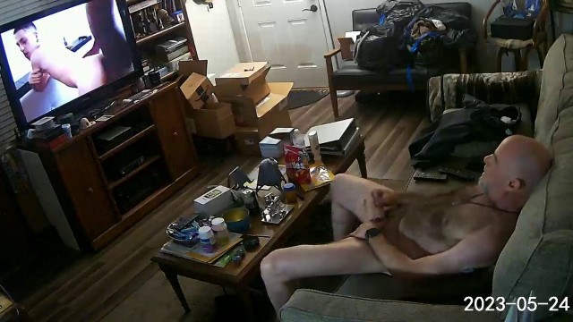 Roommate busted me jacking off to interracial gay porn on hidden cam