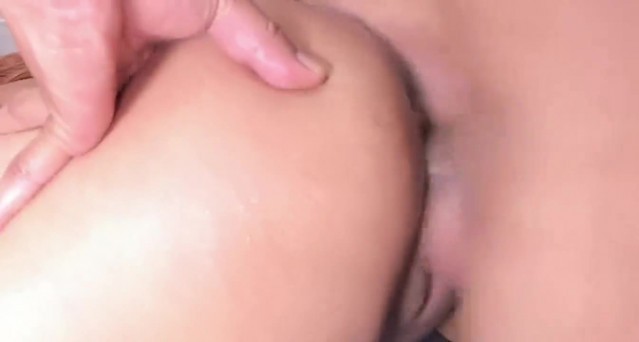 she cums powerfully from a deep fuck in her wet pussy from behind