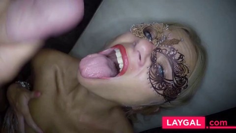 Dutch Cum Slut Gets Big Load Over Her Face And Swallows As Much As She Can