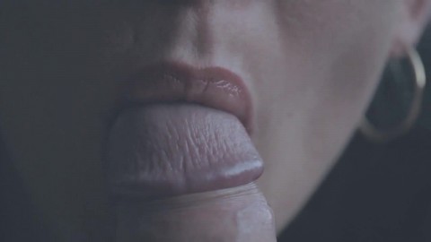 Close up cock licking till it explodes
