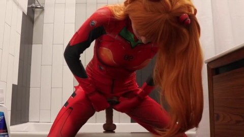 Asuka's Bitch Cock Ride - Cosplay Porn Catsuit Zentai