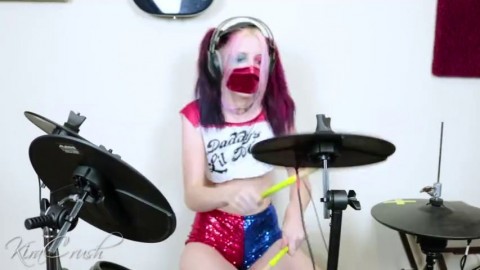 Harley Quinn Plays MSI Naked On Drums!!!! (Straight To Video)