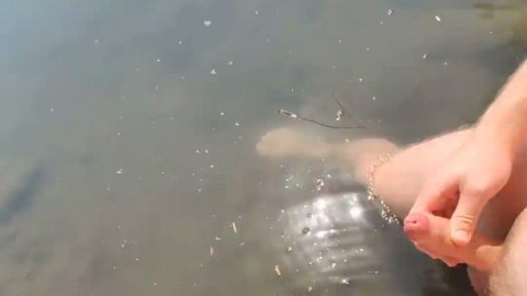 Masturbating at the lake