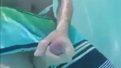 Underwater Jerk-Off Session Outdoors - Amateur Style