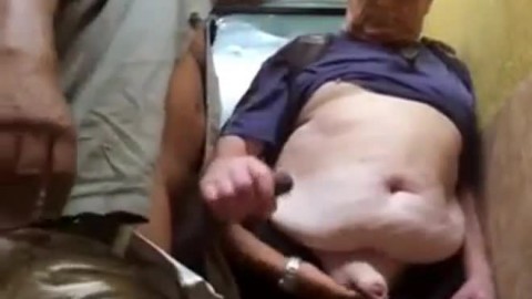 Old-Young Blowjob in the Toilet - Big Cock Handjob and Suck