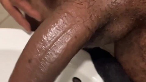 Stroking my dick in slow motion. Cut it short cause it take too long