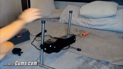 Huge Boobs Chick Uses Her Fuck Machine