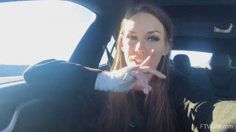 Homemade Video Of Sweet Madi Having Fun In The Back Of A Car