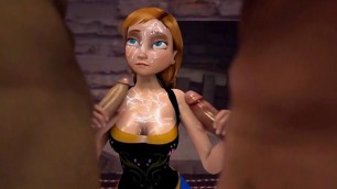 Anna Blowjob Bukkake Disney Frozen porn