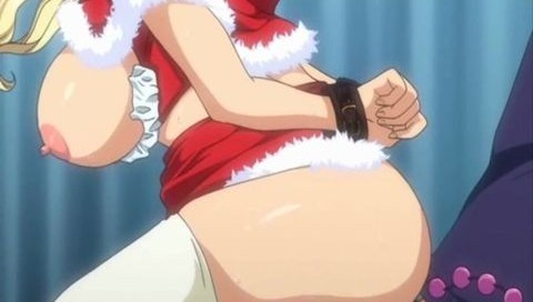 Bondage hentai Santa hot riding dick