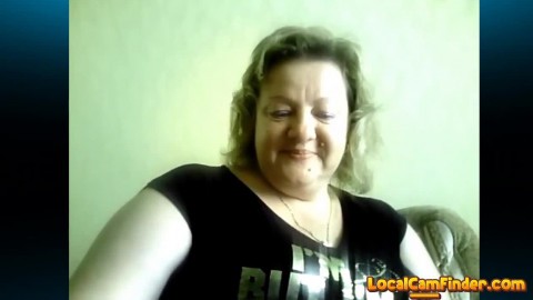 BBW Russian Marina's Skype Session - Blowjob & Titillating Fun