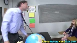 Blonde Girls Suck And Fuck A Big Cock In Class