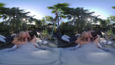 Girlfriend & Girlfriend Use The Pool Boy Love To Suck Pussy