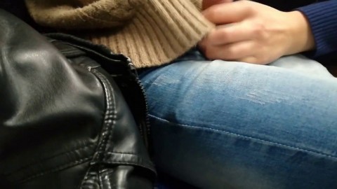 Public train blowjob by a kinky amateur milf