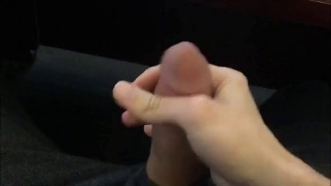 Big-Cock Daddy Masturbating at Work