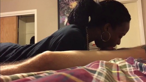 Black Amateur's Blowjob