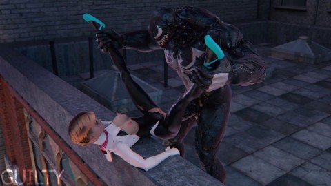 spider gwen x venom xgifer gif