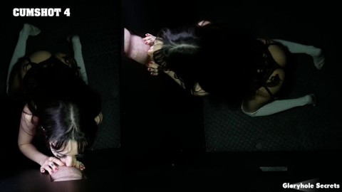 Amateur Brunette Ronnie Violet In Her Very First Gloryhole Scene Sammie Spades