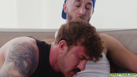 Adam Banks and Evan Jordie come up with flimsy excuses to jerk off together