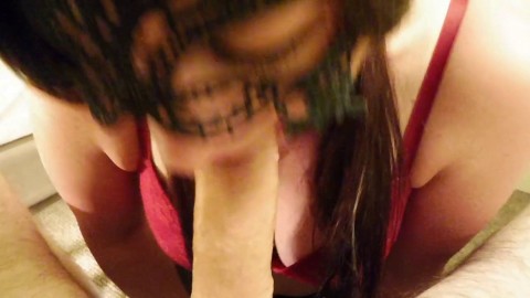German Brunette Amateur Blowjob