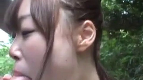Japanese Student's Outdoor Blowjob Adventure