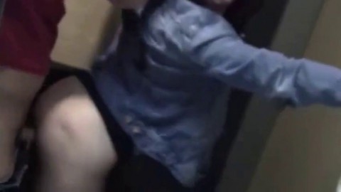 German Amateur Couple's Public Bathroom Blowjob and Facial at McDonald's