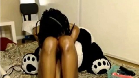 Black Amateur Pleases Herself with Sex Toys on Webcam