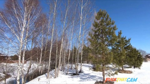 Nude Skiing Teen on Webcam