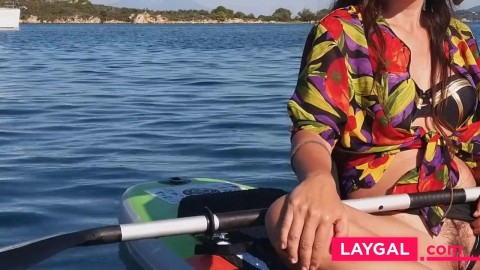 Public Flashing: Butt Plug & Pussy Exposed for Yachts & Fishermen