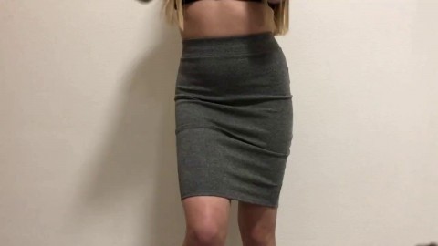 No Panties Under My Skirt - Amateur Teen Webcam Solo