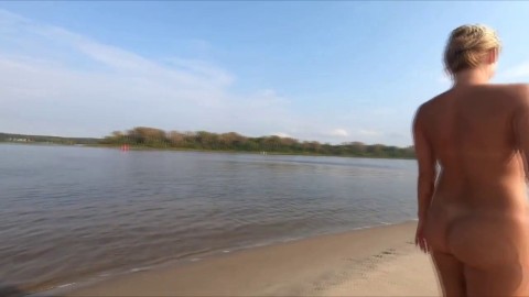 Blonde Russian Girl Naked by the River