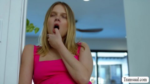 Slut stepdaughter caught by TS stepmom flirting