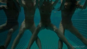Candice Engelie Kiki Valerie pool girls naked