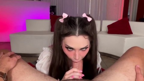 Cute Teen E Beauty Ahegao Bj With Giant White Weenie ( ) Boy Fucking Girlfriend