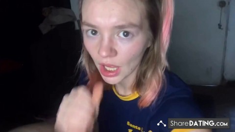 Cute Teen Gets a Surprise Facial in POV Video