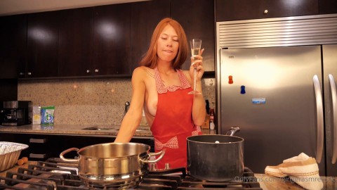 ginger asmr cooking naked and frwe porn