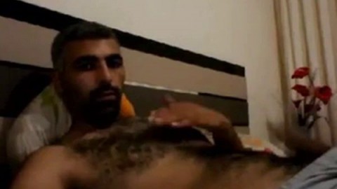 Hairy Horny Daddy Strokes His Big Cock