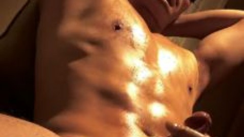 Chinese muscular hunk cum control 1