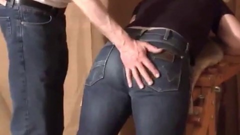 Daddy Spanks His Boy in Tight Jeans