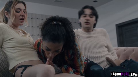 Hot Tutor Ravyn Alexa Surprised by Teen Couple Swap and Wild Threesome