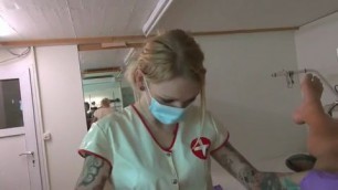 Guy gets fucked in the butt by nurse with strapon