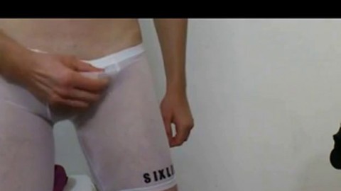 Twink's Webcam See-Through Mesh Cum Show